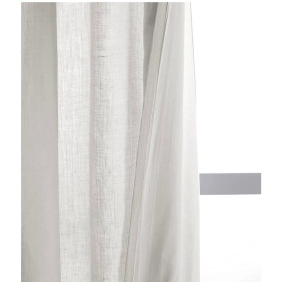 Quince European Linen Room Darkening Curtain 48X96 Cream #5 - Picture 2 of 3